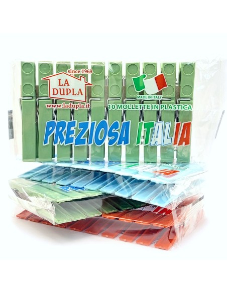 preziosa la dupla 10 pinze stendi bucato in plastica - made in italy: tuttocasashop.live: prodotti per bucato e tessuti