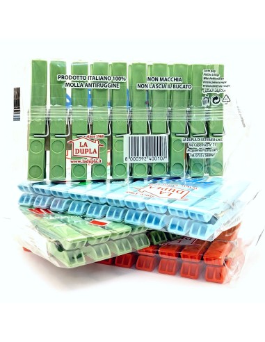 preziosa la dupla 10 pinze stendi bucato in plastica - made in italy: tuttocasashop.live: prodotti per bucato e tessuti