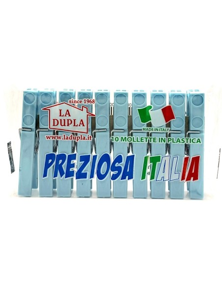 preziosa la dupla 10 pinze stendi bucato in plastica - made in italy: tuttocasashop.live: prodotti per bucato e tessuti