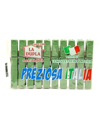 preziosa la dupla 10 pinze stendi bucato in plastica - made in italy: tuttocasashop.live: prodotti per bucato e tessuti