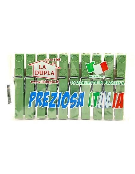 preziosa la dupla 10 pinze stendi bucato in plastica - made in italy: tuttocasashop.live: prodotti per bucato e tessuti