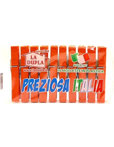preziosa la dupla 10 pinze stendi bucato in plastica - made in italy: tuttocasashop.live: prodotti per bucato e tessuti