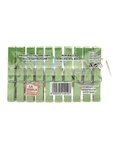 preziosa la dupla 10 pinze stendi bucato in plastica - made in italy: tuttocasashop.live: prodotti per bucato e tessuti