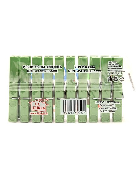 preziosa la dupla 10 pinze stendi bucato in plastica - made in italy: tuttocasashop.live: prodotti per bucato e tessuti