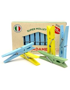 madame la dupla 20 pinze stendi bucato in plastica colorate - made in italy: tuttocasashop.live: prodotti per bucato e tessuti