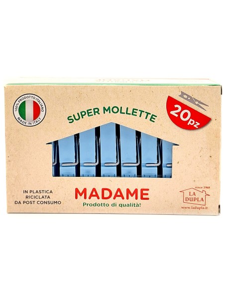 madame la dupla 20 pinze stendi bucato in plastica colorate - made in italy: tuttocasashop.live: prodotti per bucato e tessuti