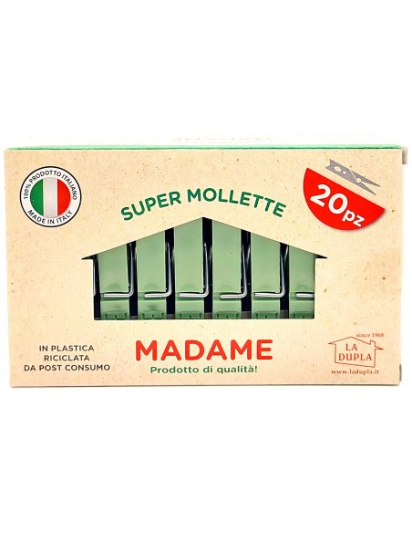 madame la dupla 20 pinze stendi bucato in plastica colorate - made in italy: tuttocasashop.live: prodotti per bucato e tessuti