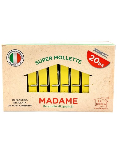madame la dupla 20 pinze stendi bucato in plastica colorate - made in italy: tuttocasashop.live: prodotti per bucato e tessuti