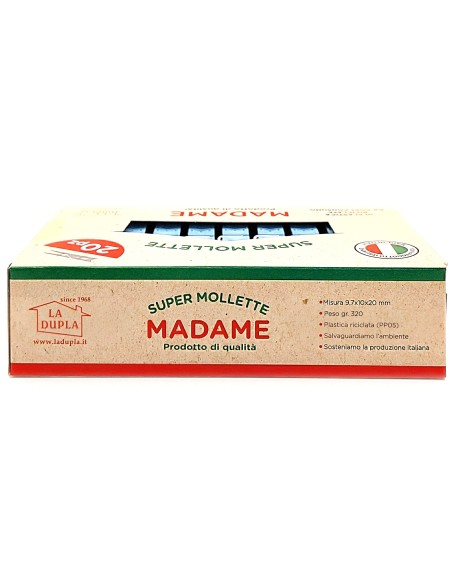 madame la dupla 20 pinze stendi bucato in plastica colorate - made in italy: tuttocasashop.live: prodotti per bucato e tessuti