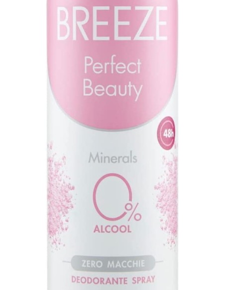 breeze deodorante spray - 150ml - perfect beauty - 0% alcool - zero macchie: tuttocasashop.live: igiene e cura della persona