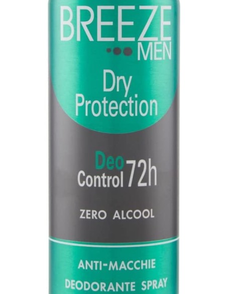 breeze deodorante spray - 150ml - men dry protection - zero alcool e macchie: tuttocasashop.live: igiene e cura della persona