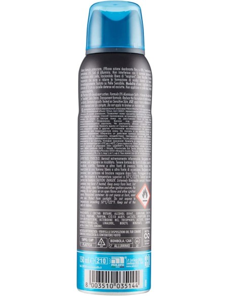 breeze deodorante spray - 150ml - men fresh protection - 48h - zero macchie: tuttocasashop.live: igiene e cura della persona