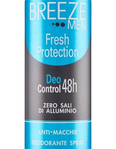 breeze deodorante spray - 150ml - men fresh protection - 48h - zero macchie: tuttocasashop.live: igiene e cura della persona