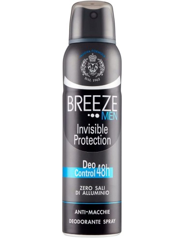 breeze deodorante spray - 150ml - men invisible protection - anti macchie: tuttocasashop.live: igiene e cura della persona