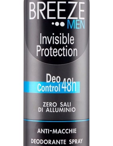 breeze deodorante spray - 150ml - men invisible protection - anti macchie: tuttocasashop.live: igiene e cura della persona