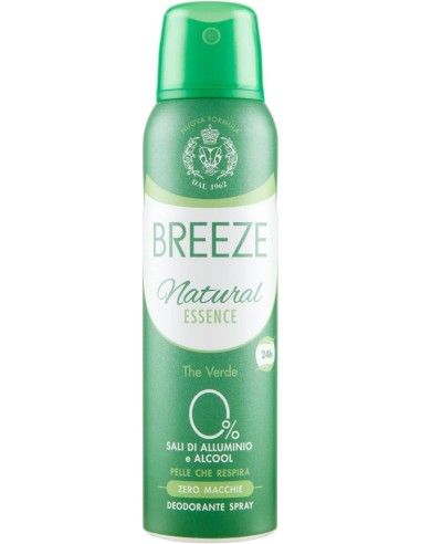 breeze deodorante spray - 150ml - natural essence - the verde - zero macchie: tuttocasashop.live: igiene e cura della persona