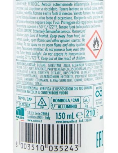 breeze deodorante spray - 150ml - neutro minerals - 0% alcool - zero macchie: tuttocasashop.live: igiene e cura della persona