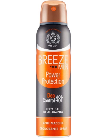 breeze deodorante spray - 150ml - men power protection - 48h - anti-macchie: tuttocasashop.live: igiene e cura della persona