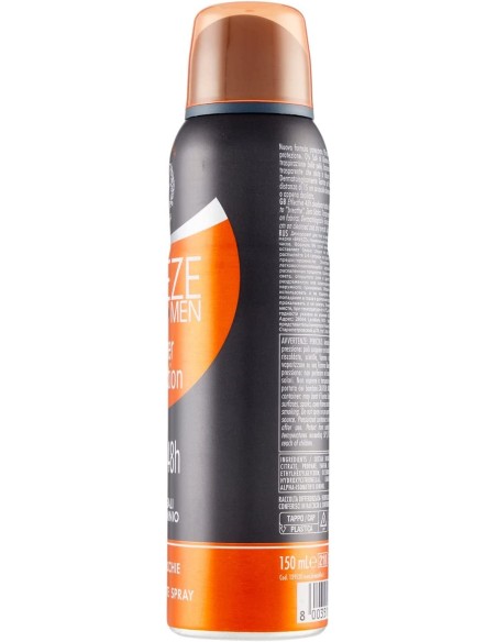 breeze deodorante spray - 150ml - men power protection - 48h - anti-macchie: tuttocasashop.live: igiene e cura della persona