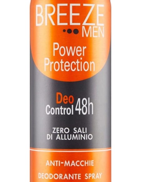 breeze deodorante spray - 150ml - men power protection - 48h - anti-macchie: tuttocasashop.live: igiene e cura della persona