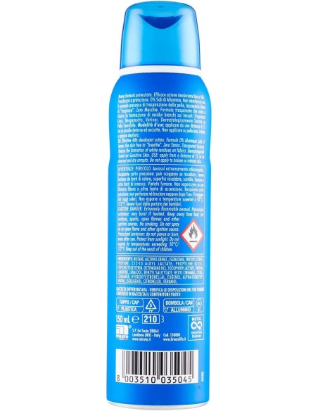 breeze deodorante spray - 150ml - sporting - lime e vetiver - zero macchie: tuttocasashop.live: igiene e cura della persona