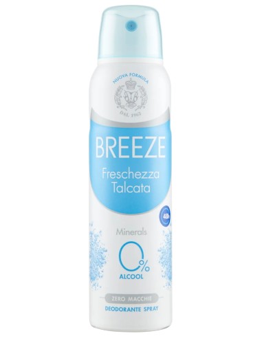 breeze deodorante spray - 150ml - freschezza talcata - zero macchie: tuttocasashop.live: igiene e cura della persona