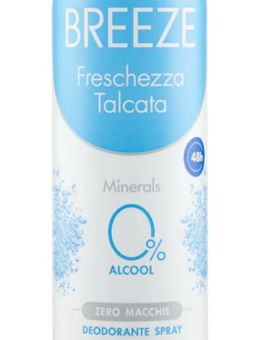 breeze deodorante spray - 150ml - freschezza talcata - zero macchie: tuttocasashop.live: igiene e cura della persona