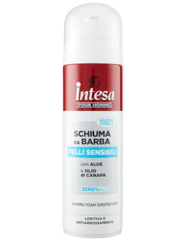 intesa pour homme schiuma da barba - 300ml - pelli  sensibili - aloe canapa: tuttocasashop.live: igiene e cura della persona