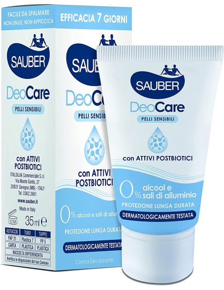 sauber deodorante in crema - 35ml - deo care - efficacia 7 giorni: tuttocasashop.live: igiene e cura della persona