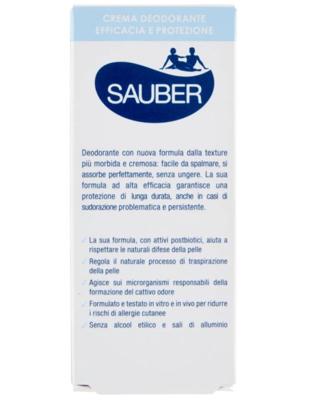 sauber deodorante in crema - 35ml - deo care - efficacia 7 giorni: tuttocasashop.live: igiene e cura della persona