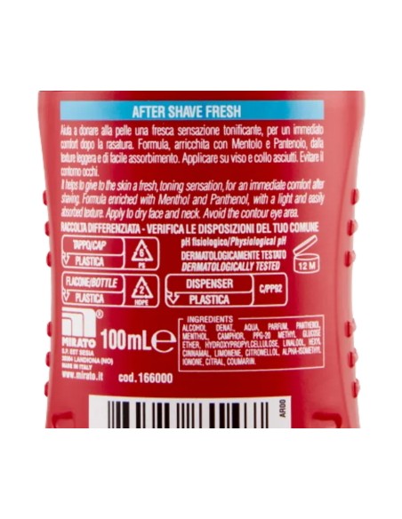 intesa pour homme after shave dopobarba - 100ml - fresh - tonificante: tuttocasashop.live: igiene e cura della persona