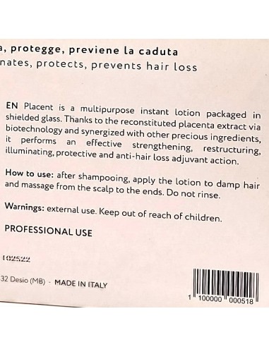 struktis placent lozione capelli - 12 fiale da 10ml - rinforzante: tuttocasashop.live: igiene e cura della persona