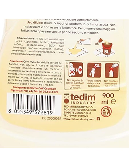 elle cera facile lavaincera pavimenti - 900ml - parquet - pavimenti in legno: tuttocasashop.live: pulizia e cura della casa