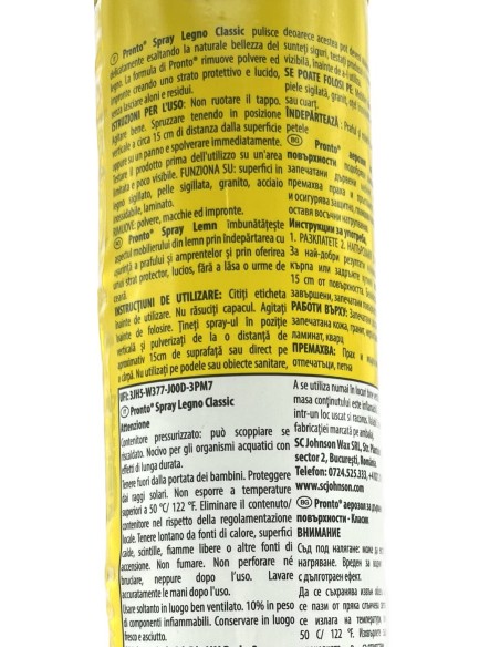 pronto detergente per legno e mobili - spray 400ml - classico: tuttocasashop.live: pulizia e cura della casa