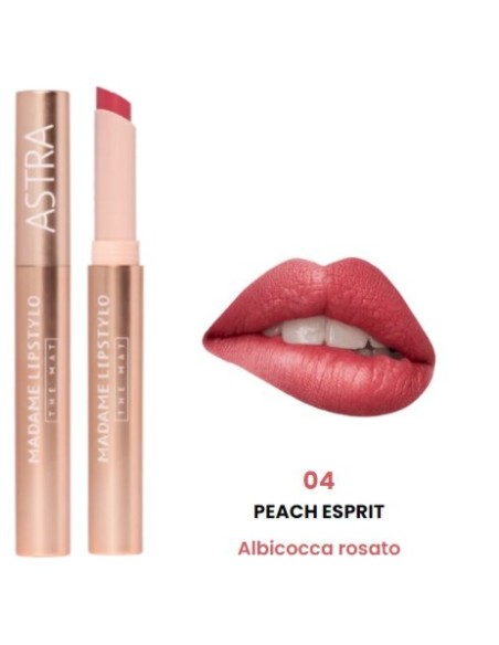 astra madame lipstylo the mat - rossetto stylo effetto mat - 04 peach esprit: tuttocasashop.live: igiene e cura della persona