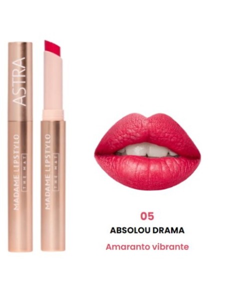 astra madame lipstylo the mat - rossetto stylo effetto mat - 05 absolu drama: tuttocasashop.live: igiene e cura della persona