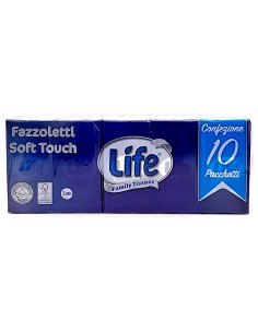 life fazzoletti da naso di carta - 3 veli - 10 pacchetti da 9 pezzi: tuttocasashop.live: carta & monouso