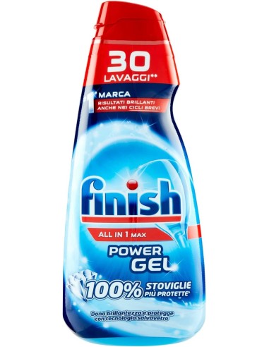 finish power gel detersivo lavastoviglie - 600ml 30 lavaggi - classico: tuttocasashop.live: pulizia e cura della casa