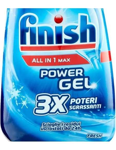 finish power gel detersivo lavastoviglie - 600ml 30 lavaggi - fresh: tuttocasashop.live: pulizia e cura della casa