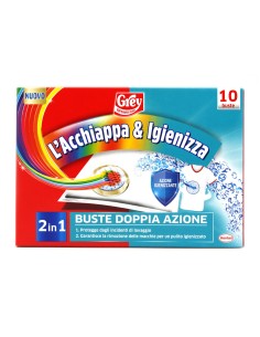 grey acchiappa&igienizza 2in1 - 10 buste - protegge e igienizza: tuttocasashop.live: prodotti per bucato e tessuti
