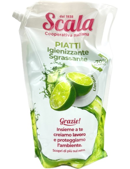 scala detersivo liquido per piatti a mano - ecoricarica da 2 litri - limone: tuttocasashop.live: pulizia e cura della casa