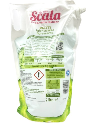 scala detersivo liquido per piatti a mano - ecoricarica da 2 litri - limone: tuttocasashop.live: pulizia e cura della casa