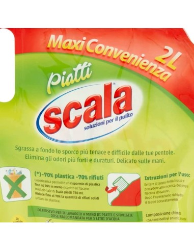 scala detersivo liquido per piatti a mano - ecoricarica da 2 litri - limone: tuttocasashop.live: pulizia e cura della casa