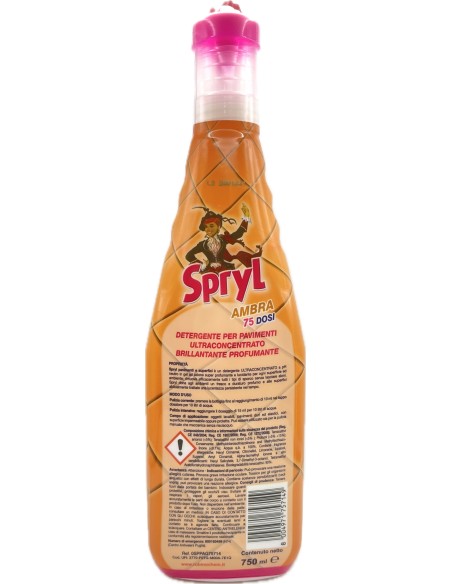 spryl gel detergente pavimenti profumante ultra concentrato 750ml - ambra: tuttocasashop.live: pulizia e cura della casa