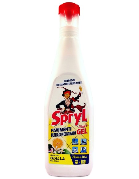 spryl gel detergente pavimenti profumante ultra concentrato 750ml - gialla: tuttocasashop.live: pulizia e cura della casa