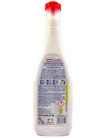 spryl gel detergente pavimenti profumante ultra concentrato 750ml - gialla: tuttocasashop.live: pulizia e cura della casa
