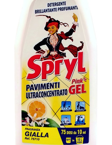 spryl gel detergente pavimenti profumante ultra concentrato 750ml - gialla: tuttocasashop.live: pulizia e cura della casa