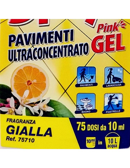 spryl gel detergente pavimenti profumante ultra concentrato 750ml - gialla: tuttocasashop.live: pulizia e cura della casa