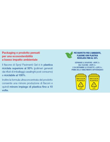 spryl gel detergente pavimenti profumante ultra concentrato 750ml - gialla: tuttocasashop.live: pulizia e cura della casa