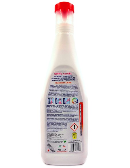 spryl gel detergente pavimenti profumante ultra concentrato 750ml - ocra: tuttocasashop.live: pulizia e cura della casa